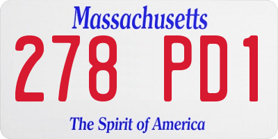 MA license plate 278PD1
