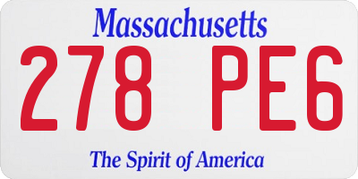 MA license plate 278PE6