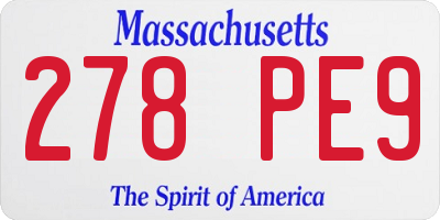 MA license plate 278PE9