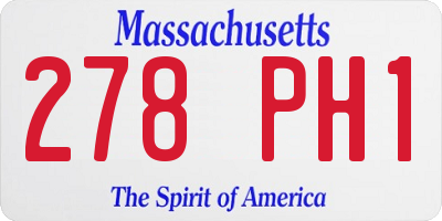 MA license plate 278PH1