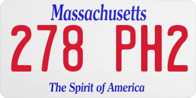 MA license plate 278PH2