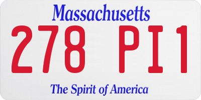 MA license plate 278PI1