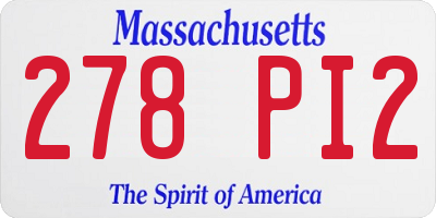 MA license plate 278PI2