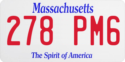 MA license plate 278PM6