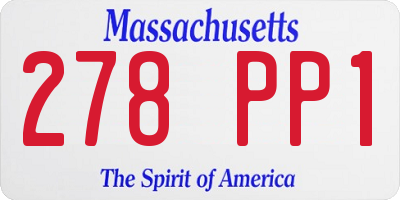MA license plate 278PP1