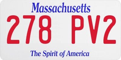 MA license plate 278PV2