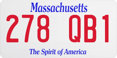 MA license plate 278QB1