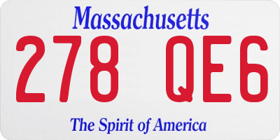 MA license plate 278QE6