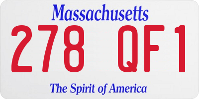 MA license plate 278QF1