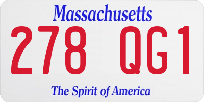MA license plate 278QG1