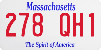 MA license plate 278QH1