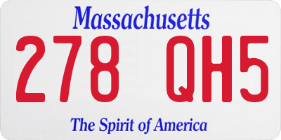 MA license plate 278QH5