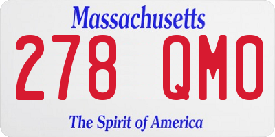 MA license plate 278QM0