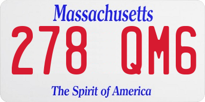 MA license plate 278QM6