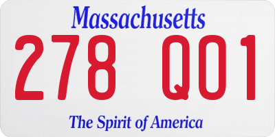 MA license plate 278QO1