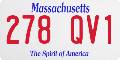 MA license plate 278QV1