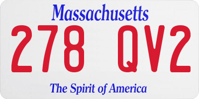 MA license plate 278QV2