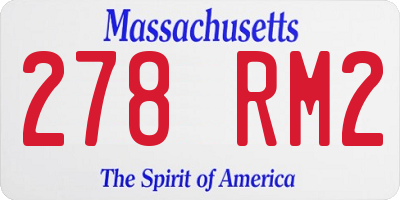 MA license plate 278RM2