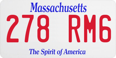 MA license plate 278RM6