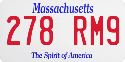 MA license plate 278RM9
