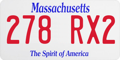 MA license plate 278RX2