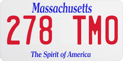 MA license plate 278TM0