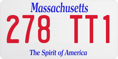 MA license plate 278TT1