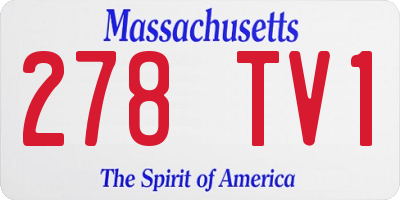 MA license plate 278TV1