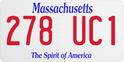 MA license plate 278UC1