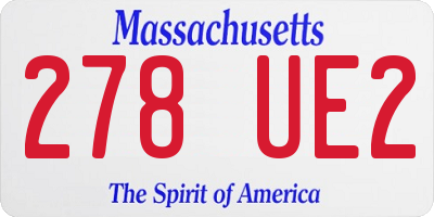 MA license plate 278UE2