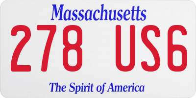 MA license plate 278US6