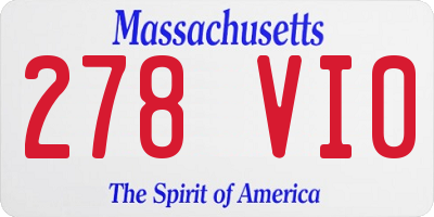 MA license plate 278VI0