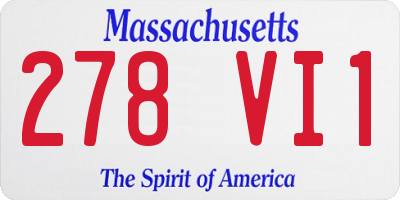 MA license plate 278VI1