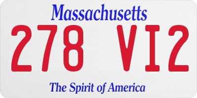 MA license plate 278VI2