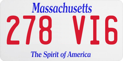 MA license plate 278VI6
