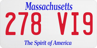 MA license plate 278VI9