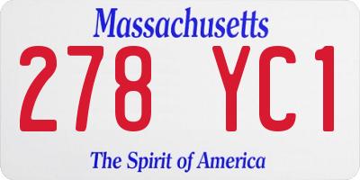 MA license plate 278YC1