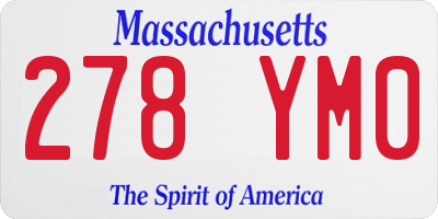 MA license plate 278YM0