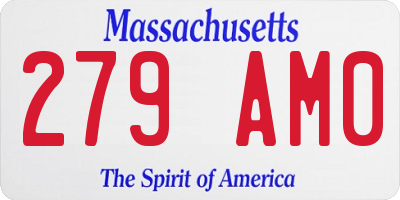 MA license plate 279AM0