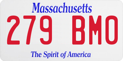 MA license plate 279BM0