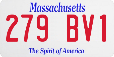 MA license plate 279BV1