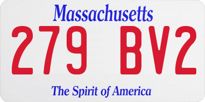 MA license plate 279BV2