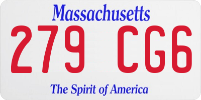 MA license plate 279CG6