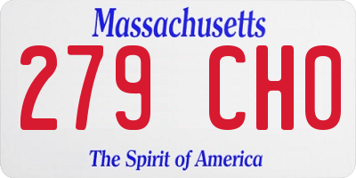 MA license plate 279CH0