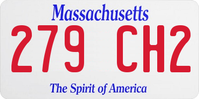 MA license plate 279CH2