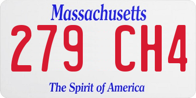 MA license plate 279CH4
