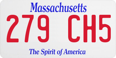 MA license plate 279CH5