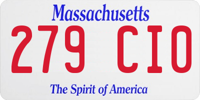 MA license plate 279CI0