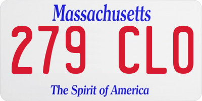 MA license plate 279CL0