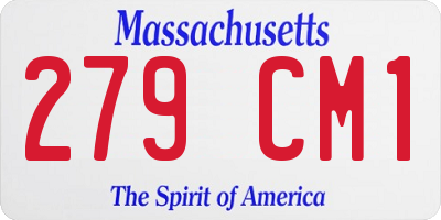 MA license plate 279CM1